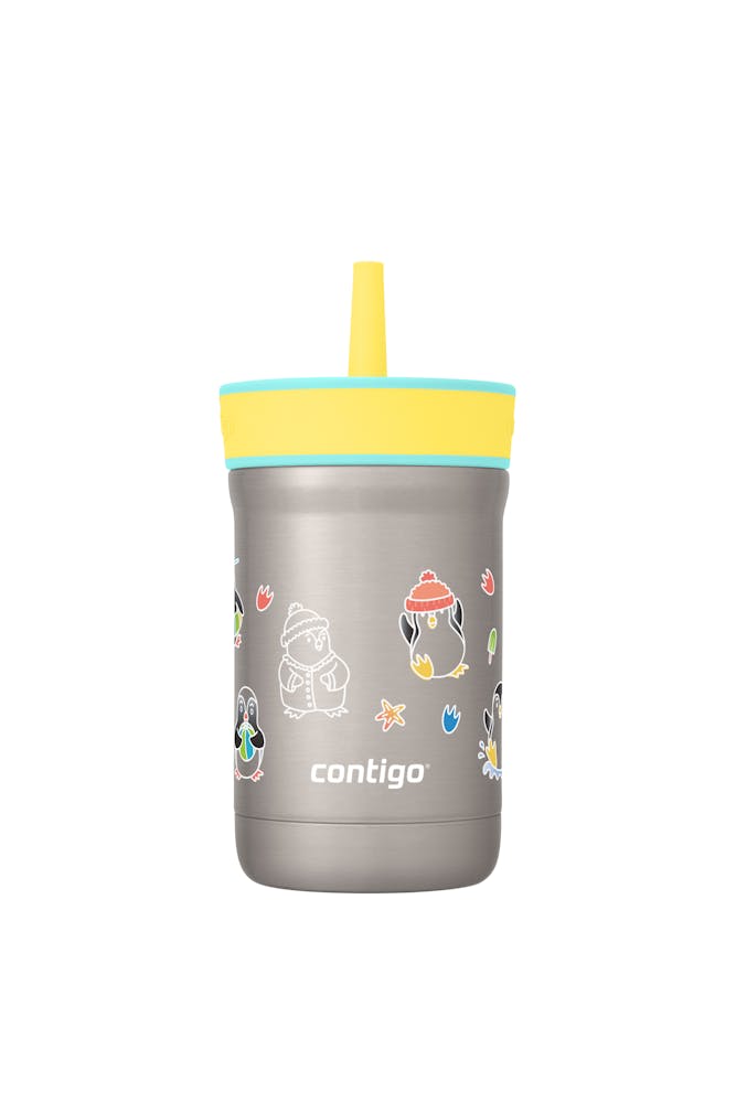 Kids Leighton Spill-Proof Stainless Steel Tumbler with Straw, 12oz T2