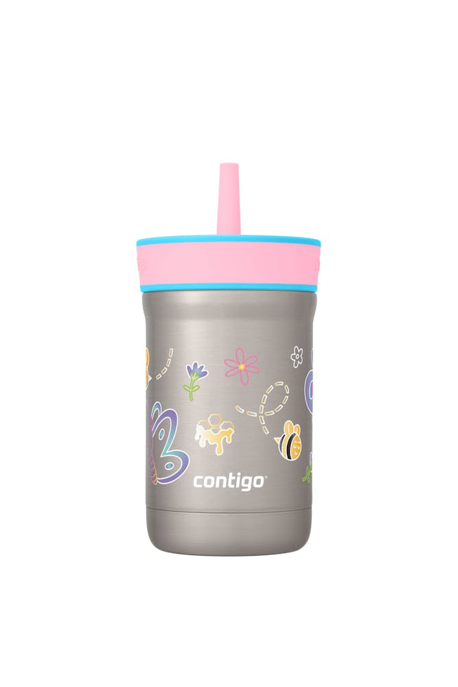 Kids Leighton Spill-Proof Stainless Steel Tumbler with Straw, 12oz T2